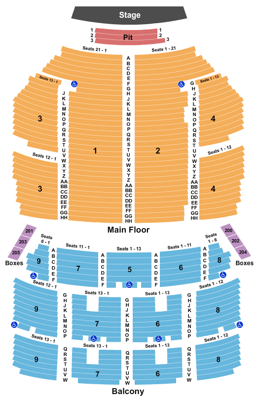 Orpheum Theatre Book of Mormon Seating Chart